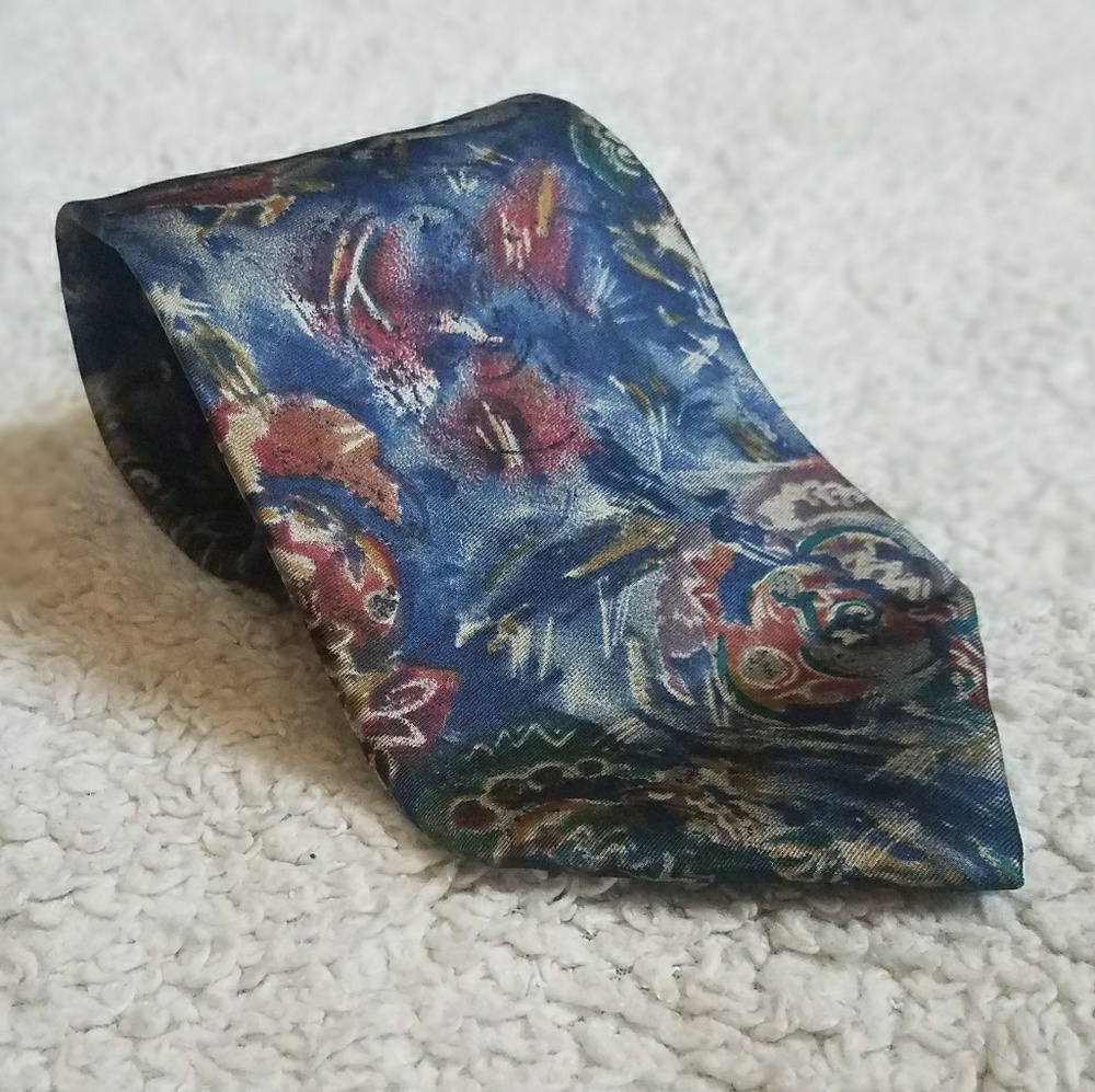 Oleg Cassini Vintage 100% Silk Tie